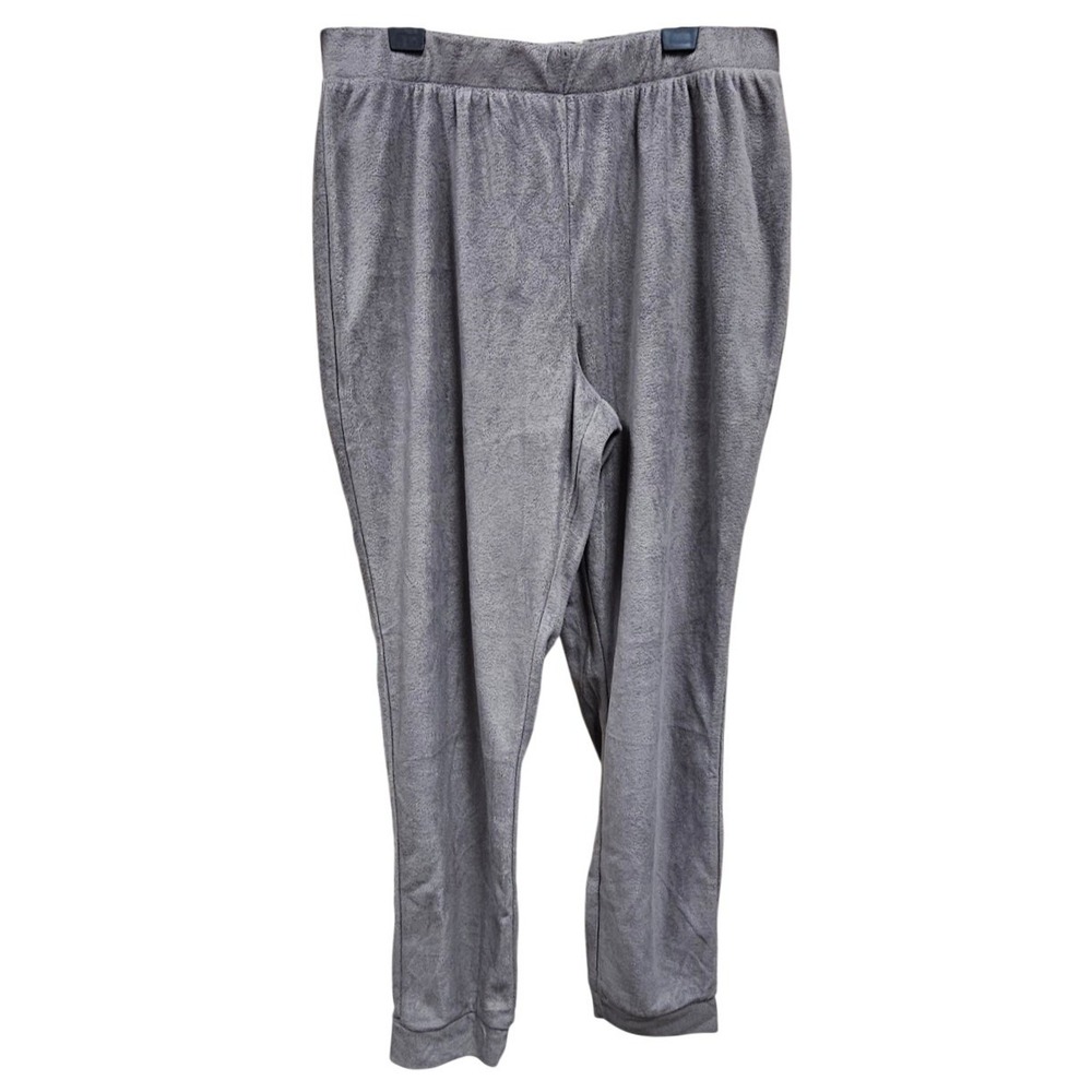 Stan Herman‎ Grey Lounge Sweatpant Size M Stretch Pull-On Soft Knit Fuzzy Warm